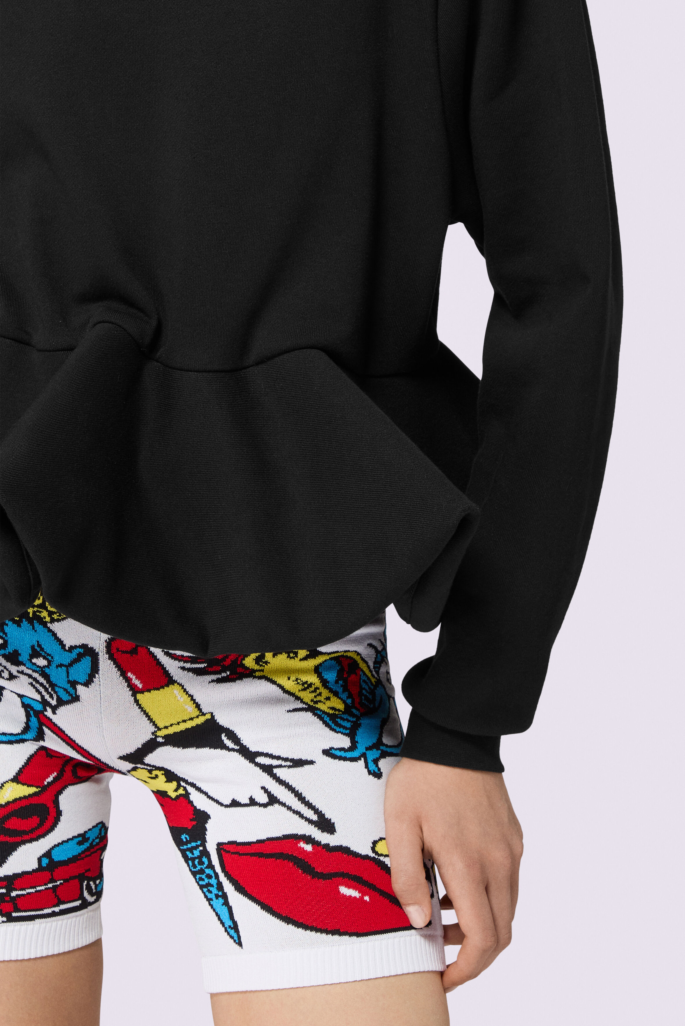 Peplum Sweatshirt Black